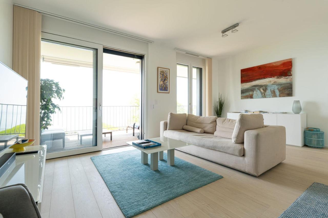 Puidoux Les Terrasses De Lavaux 1 - Appartement De Luxe Avec Vue Panoramique Et Piscine מראה חיצוני תמונה