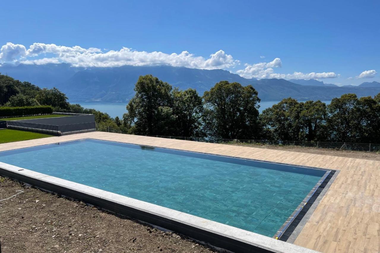 Puidoux Les Terrasses De Lavaux 1 - Appartement De Luxe Avec Vue Panoramique Et Piscine מראה חיצוני תמונה