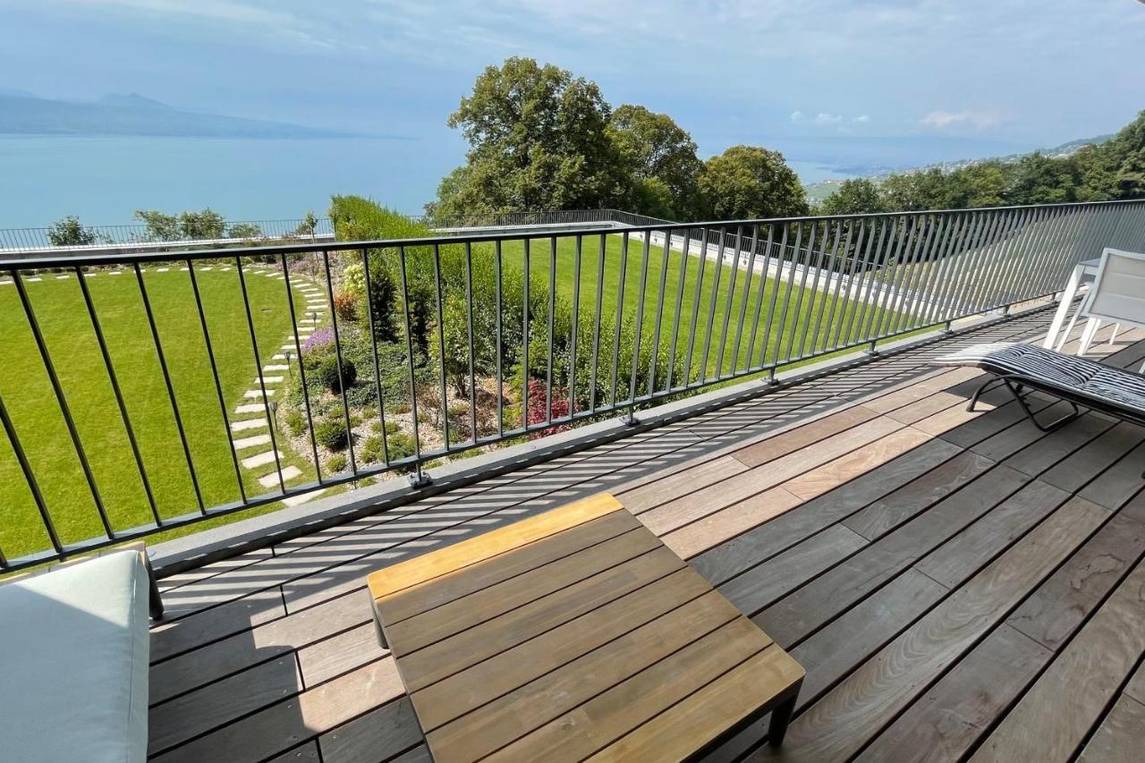Puidoux Les Terrasses De Lavaux 1 - Appartement De Luxe Avec Vue Panoramique Et Piscine מראה חיצוני תמונה