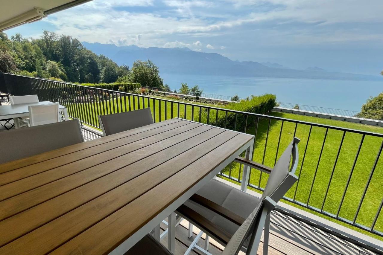 Puidoux Les Terrasses De Lavaux 1 - Appartement De Luxe Avec Vue Panoramique Et Piscine מראה חיצוני תמונה